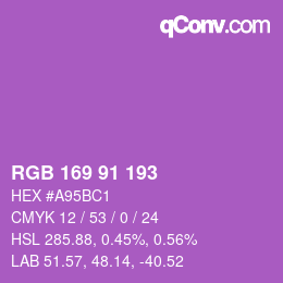 Color code: RGB 169 91 193 | qconv.com