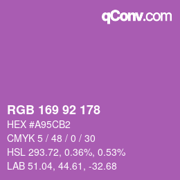 Color code: RGB 169 92 178 | qconv.com