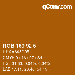 カラーコード: RGB 169 92 5 | qconv.com