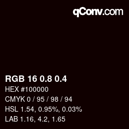 カラーコード: RGB 16 0.8 0.4 | qconv.com