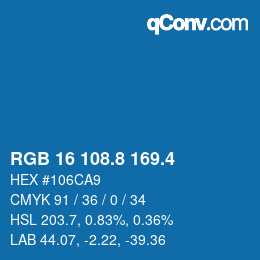 カラーコード: RGB 16 108.8 169.4 | qconv.com