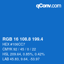 カラーコード: RGB 16 108.8 199.4 | qconv.com