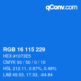 Código de color: RGB 16 115 229 | qconv.com