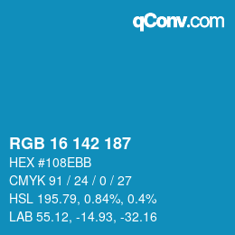 Color code: RGB 16 142 187 | qconv.com