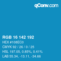Farbcode: RGB 16 142 192 | qconv.com