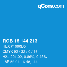 Color code: RGB 16 144 213 | qconv.com