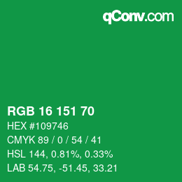 Color code: RGB 16 151 70 | qconv.com