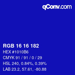 Color code: RGB 16 16 182 | qconv.com