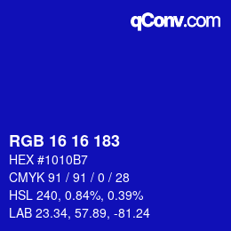 Color code: RGB 16 16 183 | qconv.com