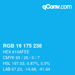 Color code: RGB 16 175 238 | qconv.com