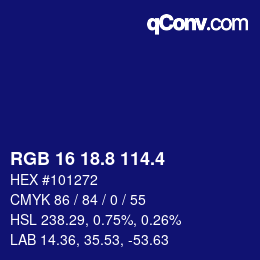 カラーコード: RGB 16 18.8 114.4 | qconv.com