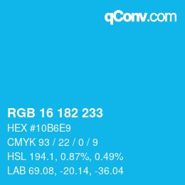 Color code: RGB 16 182 233 | qconv.com