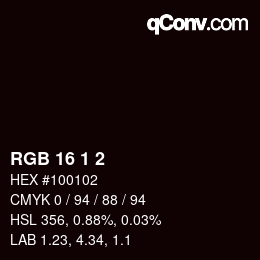 カラーコード: RGB 16 1 2 | qconv.com