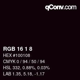 Farbcode: RGB 16 1 8 | qconv.com