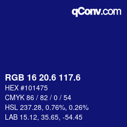 カラーコード: RGB 16 20.6 117.6 | qconv.com