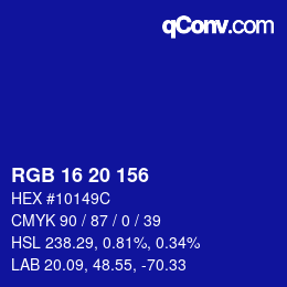 Color code: RGB 16 20 156 | qconv.com
