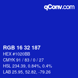 Color code: RGB 16 32 187 | qconv.com