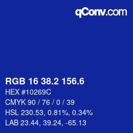 カラーコード: RGB 16 38.2 156.6 | qconv.com