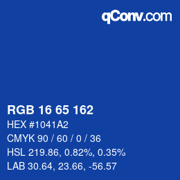 Color code: RGB 16 65 162 | qconv.com