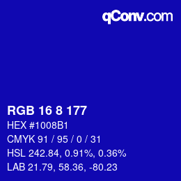 Color code: RGB 16 8 177 | qconv.com