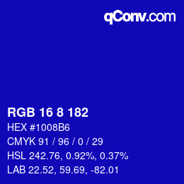 Color code: RGB 16 8 182 | qconv.com