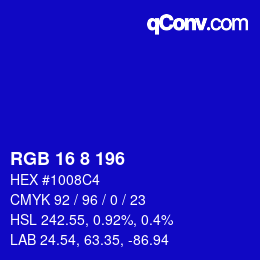 Color code: RGB 16 8 196 | qconv.com