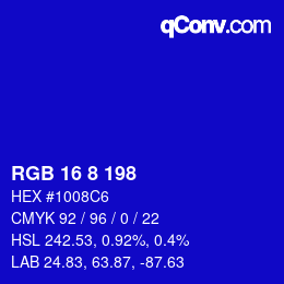 Color code: RGB 16 8 198 | qconv.com