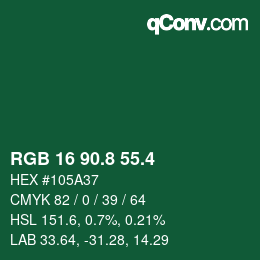 カラーコード: RGB 16 90.8 55.4 | qconv.com