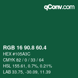 カラーコード: RGB 16 90.8 60.4 | qconv.com