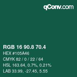 カラーコード: RGB 16 90.8 70.4 | qconv.com