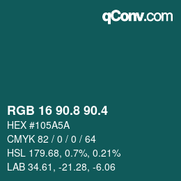 カラーコード: RGB 16 90.8 90.4 | qconv.com