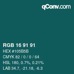 Color code: RGB 16 91 91 | qconv.com