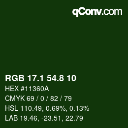 Color code: RGB 17.1 54.8 10 | qconv.com