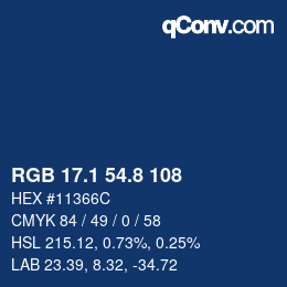 Color code: RGB 17.1 54.8 108 | qconv.com