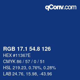 Color code: RGB 17.1 54.8 126 | qconv.com