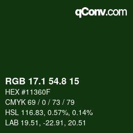 Color code: RGB 17.1 54.8 15 | qconv.com