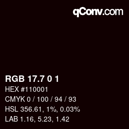 カラーコード: RGB 17.7 0 1 | qconv.com
