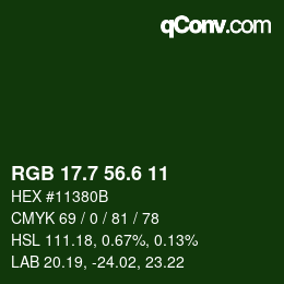 カラーコード: RGB 17.7 56.6 11 | qconv.com