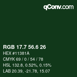 カラーコード: RGB 17.7 56.6 26 | qconv.com