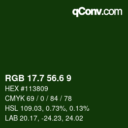 カラーコード: RGB 17.7 56.6 9 | qconv.com