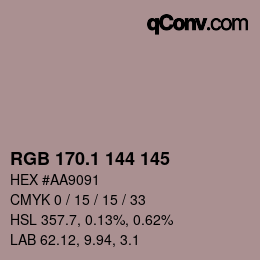 Color code: RGB 170.1 144 145 | qconv.com