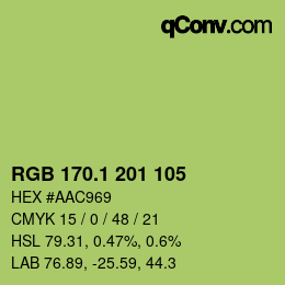 カラーコード: RGB 170.1 201 105 | qconv.com