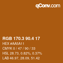 カラーコード: RGB 170.3 90.4 17 | qconv.com