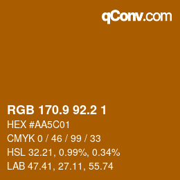 Farbcode: RGB 170.9 92.2 1 | qconv.com