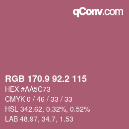 Color code: RGB 170.9 92.2 115 | qconv.com