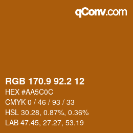 カラーコード: RGB 170.9 92.2 12 | qconv.com