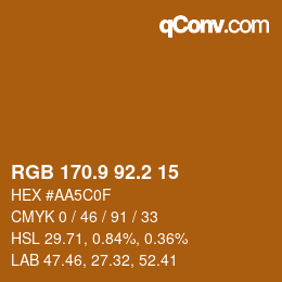 Color code: RGB 170.9 92.2 15 | qconv.com