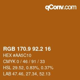 カラーコード: RGB 170.9 92.2 16 | qconv.com