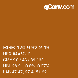 Color code: RGB 170.9 92.2 19 | qconv.com