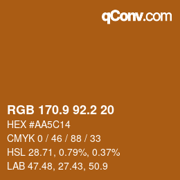 Color code: RGB 170.9 92.2 20 | qconv.com
